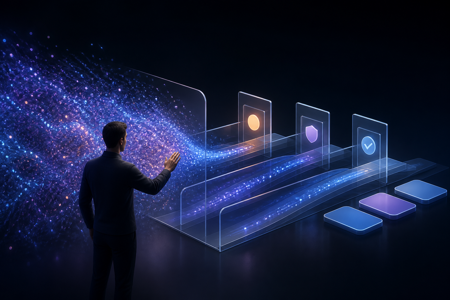 封面插画：AI 产品经理把不确定的模型能力，装进场景、评估与责任的边界